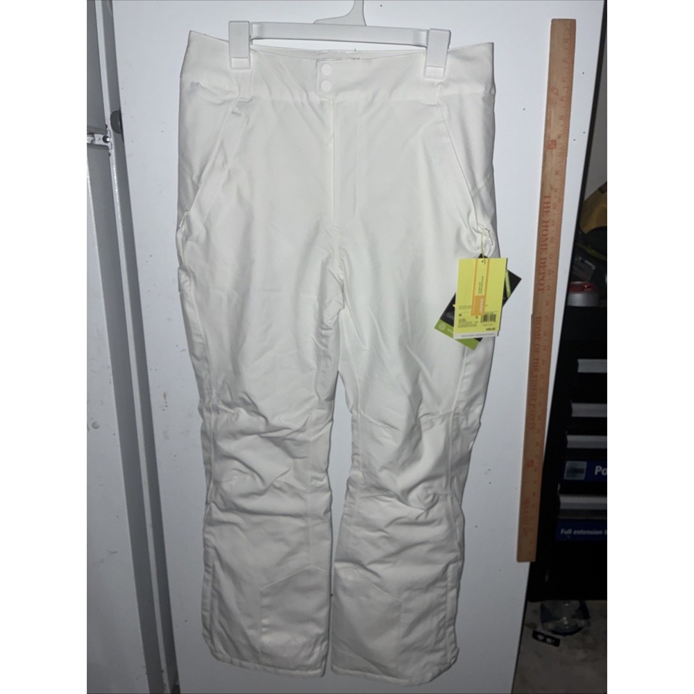 New Snow Pants Woman's Medium White 3M Thinsulate Waterproof Windproof Warmth